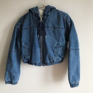 Ashley-Vintage Charm Denim Cropped Jacket, Size S